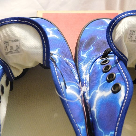 Vans Authentic Lightning Blue & Black Skate Shoes Men's Size 10 New - Picture 5 of 5